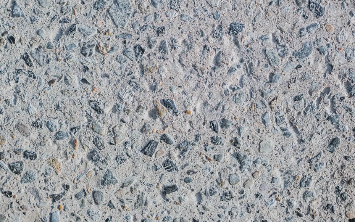 Exposed aggregate concrete surface texture