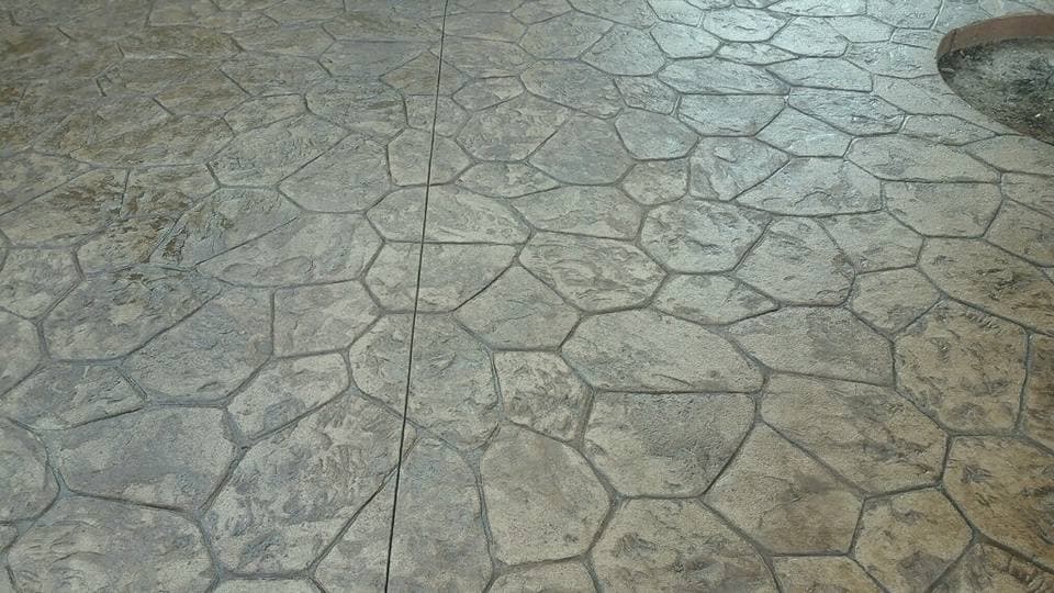 Flagstone stamp, poured by Top Grade
